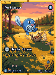Poliwag · Body Slam · Illustration Rare
