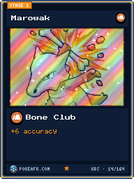 Marowak · Bone Club · Foil