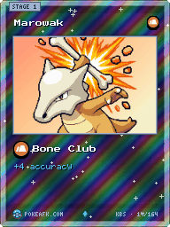 Marowak · Bone Club · Reverse Foil