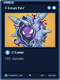 Cloyster · Clamp · Common