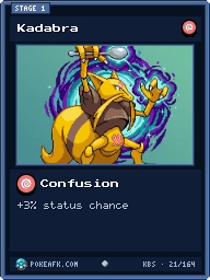 Kadabra · Confusion · Common