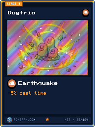 Dugtrio · Earthquake · Foil