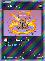 Dugtrio · Earthquake · Reverse Foil
