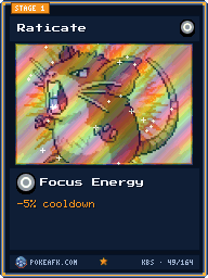 Raticate · Focus Energy · Foil