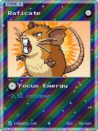 Raticate · Focus Energy · Reverse Foil
