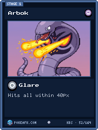 Arbok · Glare · Common