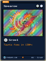 Spearow · Growl · Foil