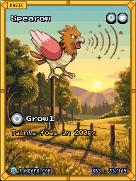 Spearow · Growl · Illustration Rare