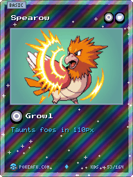 Spearow · Growl · Reverse Foil