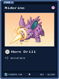 Nidorino · Horn Drill · Common