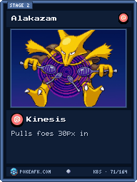 Alakazam · Kinesis · Common