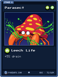 Parasect · Leech Life · Common