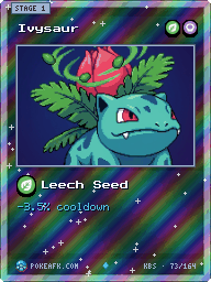 Ivysaur · Leech Seed · Reverse Foil
