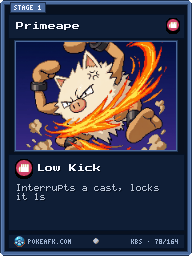 Primeape · Low Kick · Common