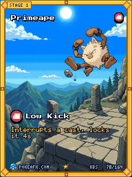 Primeape · Low Kick · Illustration Rare