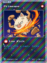 Primeape · Low Kick · Reverse Foil