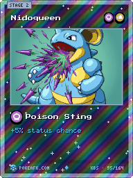 Nidoqueen · Poison Sting · Reverse Foil