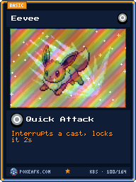 Eevee · Quick Attack · Foil