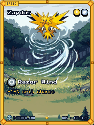 Zapdos · Razor Wind · Illustration Rare
