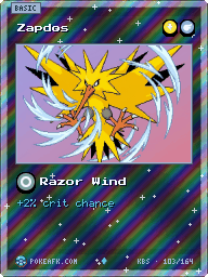 Zapdos · Razor Wind · Reverse Foil