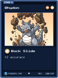 Rhydon · Rock Slide · Common
