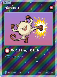 Mankey · Rolling Kick · Reverse Foil
