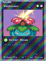 Venusaur · Solar Beam · Reverse Foil