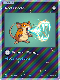 Raticate · Super Fang · Reverse Foil