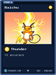 Raichu · Thunder · Common